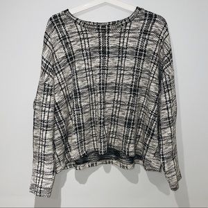 LOU & GREY Oversized Plaid Top